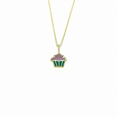 ΜΕΝΤΑΓΙΟΝ CUP CAKE ΧΡΥΣΟ 14Κ ΜΕ ΣΜΑΛΤΟ